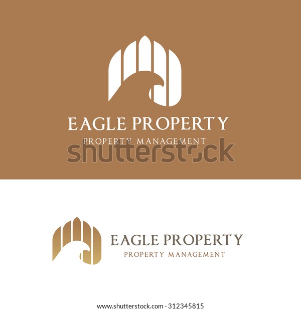 Eagle Property Real Estate Logo Template Stock Vector (Royalty Free