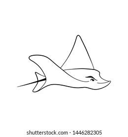 Eagle ray icon vector illustration