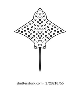 eagle ray outline coloring page