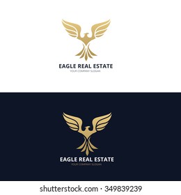 Eagle real estate logo template