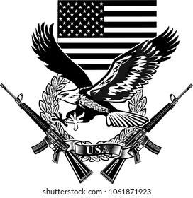 Eagle and rifle