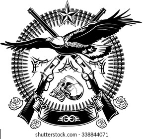 Eagle and rifle