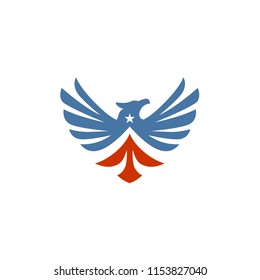 Eagle Rising Star Logo Symbol Stock Vector (royalty Free) 1153827040 