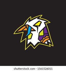 eagle robot illustration, vector, logo mascot
