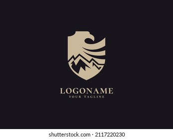 eagle rock logo design template