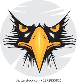 eagle with round shape vector for logo design