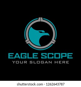 Eagle Scope logo design illustration template