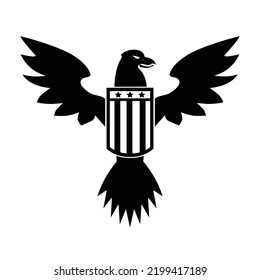 eagle seal design vector flat modern isolated illustration