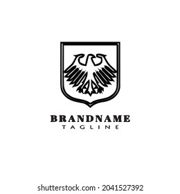 eagle seal logo cartoon icon design template black modern isolated vector
