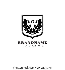 eagle seal logo icon design template black modern isolated vector illustration