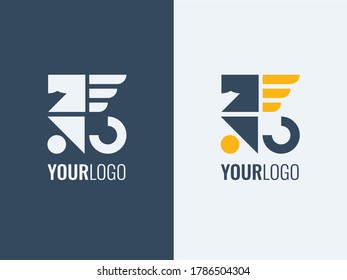 Eagle shape logo template design