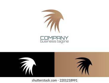 Eagle shape logo template design