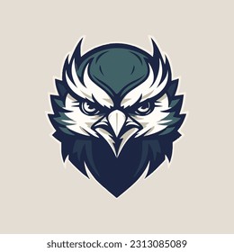 Adler Form Maskottlogo für Outdoor-Produktfirma. moderne Flachfarbe