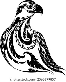 With its eagle shape, this Asian pattern element can be used for packaging decoration, tattoos, and brand designs.