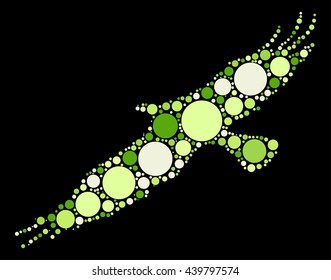 eagle shape vector design by color point