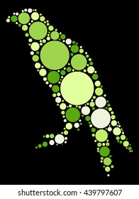 eagle shape vector design by color point