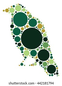 eagle shape vector design by color point