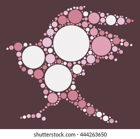 eagle shape vector design by color point