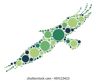 eagle shape vector design by color point