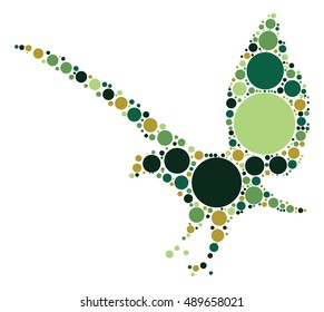 eagle shape vector design by color point