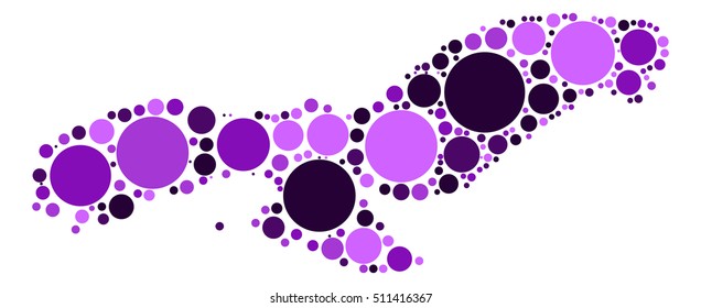 eagle shape vector design by color point
