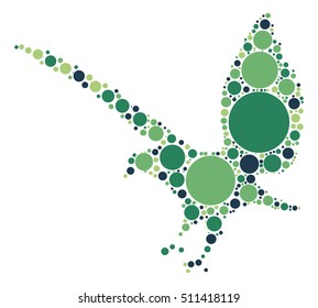 eagle shape vector design by color point