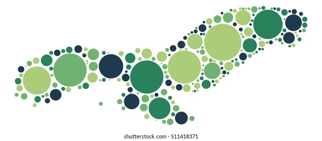 eagle shape vector design by color point
