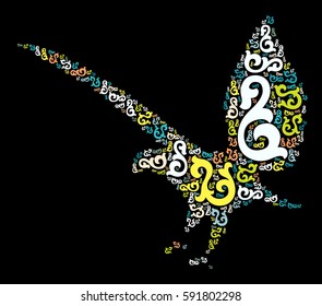 eagle shape vector design illustration
