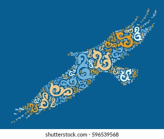 eagle shape vector design illustration