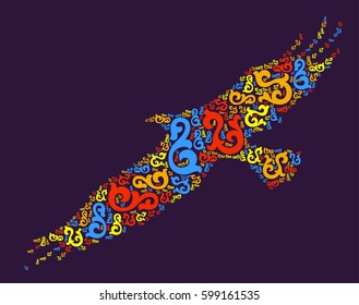 eagle shape vector design illustration

