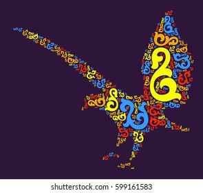 eagle shape vector design illustration
