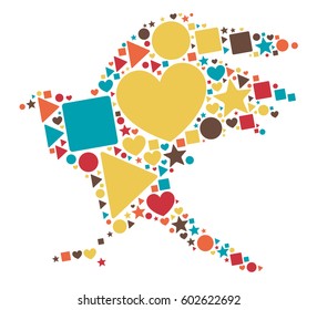 eagle shape vector design illustration
