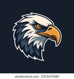 Eagle shaped mascot logo for a publishing company.