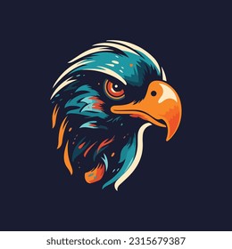 Eagle shaped mascot logo for a publishing company.