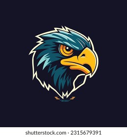 Eagle shaped mascot logo for a publishing company.