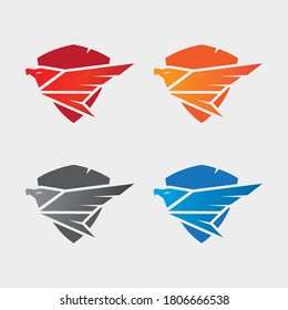 Eagle Shield with 4 color vector design