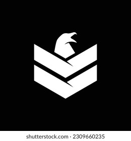 Eagle Shield Defender Animal Creative Logo Design Vector