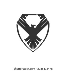 Diseño de la plantilla Ilustración de icono de Eagle Shield