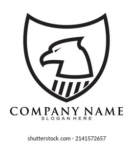 Eagle con logotipo vectorial de ilustración de pantalla