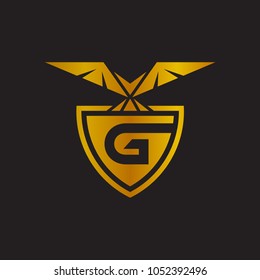 Eagle Shield Letter G Initial Logo Template, ready For Use