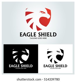 Eagle Shield logo deign template ,Vector illustration