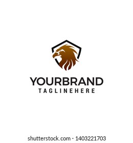 eagle shield logo design concept template vector
