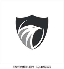 eagle shield logo design creative vector illustration