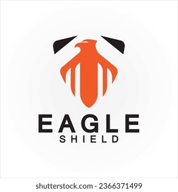 Eagle shield logo design, hawk  head vector emblem logo element, bird, falcon emblem vector icon