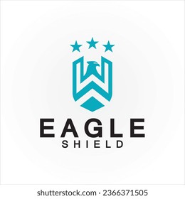 Eagle shield logo design, hawk  head vector emblem logo element, bird, falcon emblem vector icon