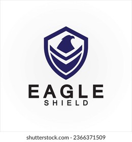 Diseño del logotipo del escudo del águila, elemento del logotipo del vector de la cabeza del halcón, pájaro, icono del vector del emblema del halcón