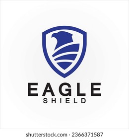 Eagle shield logo design, hawk  head vector emblem logo element, bird, falcon emblem vector icon
