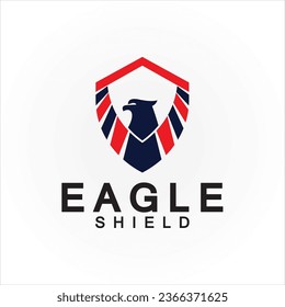 Eagle shield logo design, hawk  head vector emblem logo element, bird, falcon emblem vector icon
