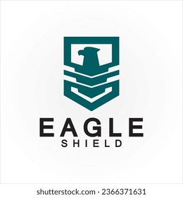 Eagle shield logo design, hawk  head vector emblem logo element, bird, falcon emblem vector icon