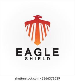 Diseño del logotipo del escudo del águila, elemento del logotipo del vector de la cabeza del halcón, pájaro, icono del vector del emblema del halcón